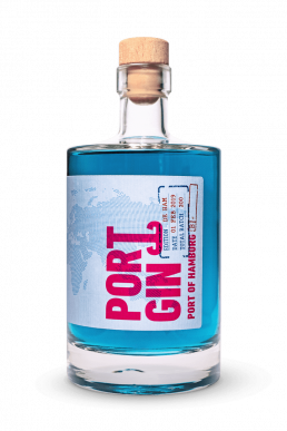 Ports of Portgin - Portgin - Port of Hamburg 50 cl, blauer Gin aus 100% Natürliche Inhaltsstoffe.